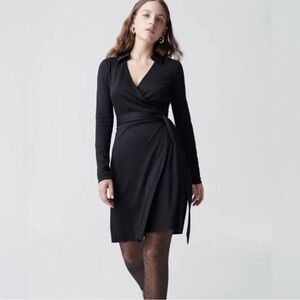 Diane Von Furstenberg Black Wrap Dress